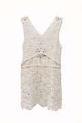Robe courte ajourée en crochet
