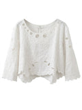 Top ajouré brodé 100% coton