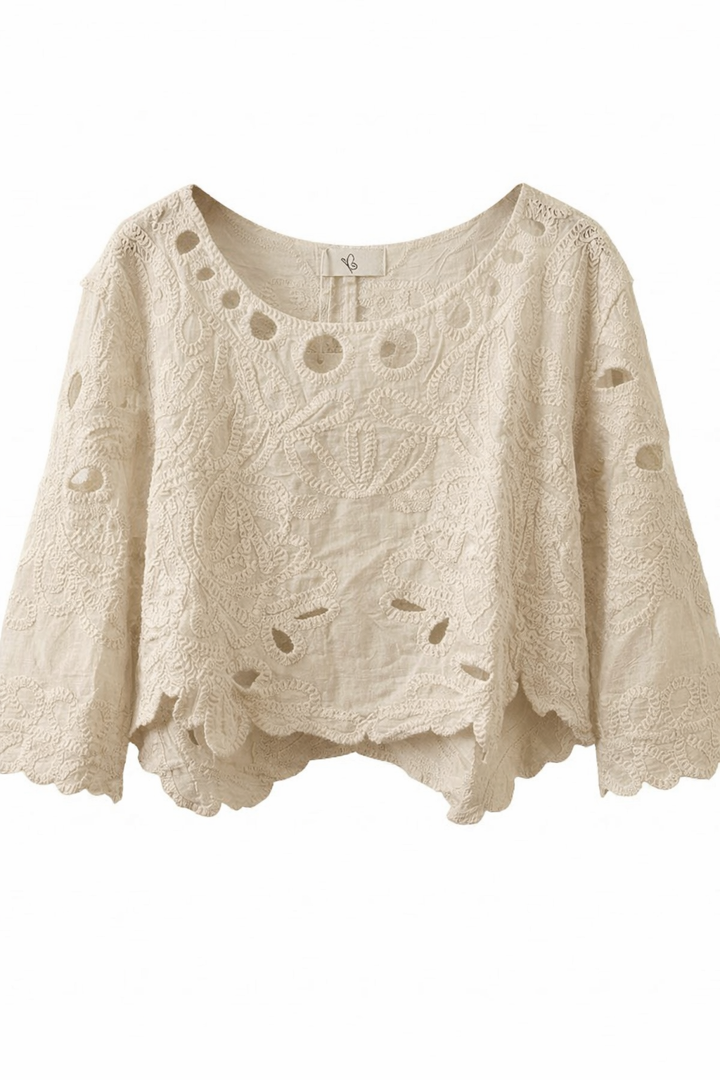 Top ajouré brodé 100% coton