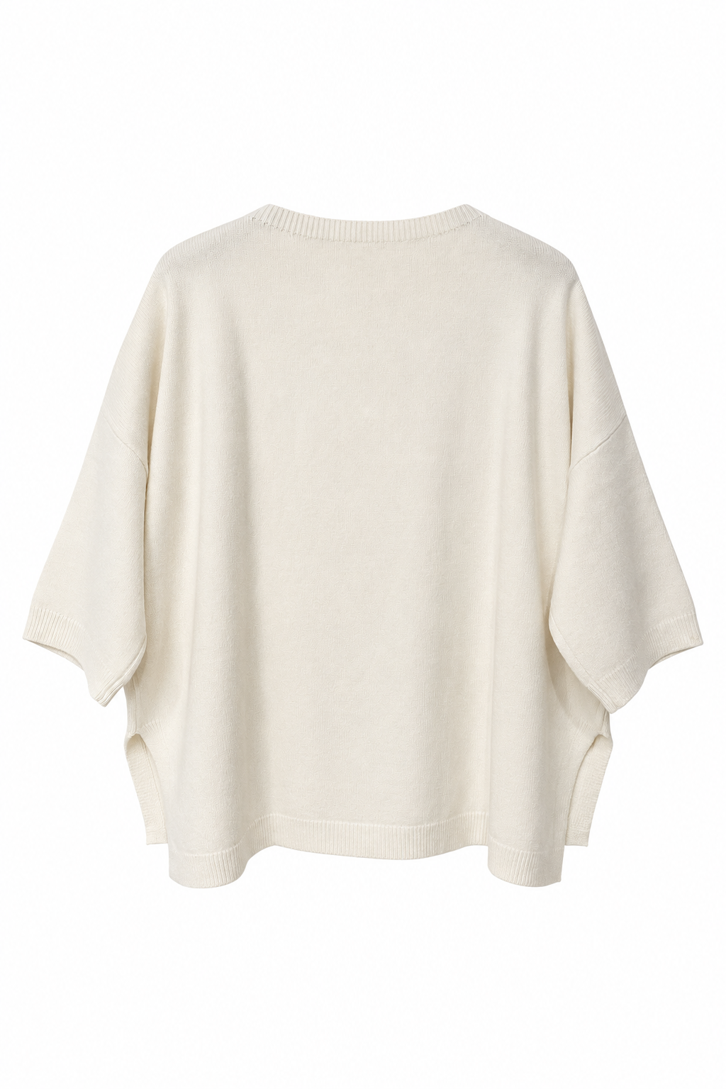 Pull Poncho Oversize En Maille À Manches 3/4 - vue de face