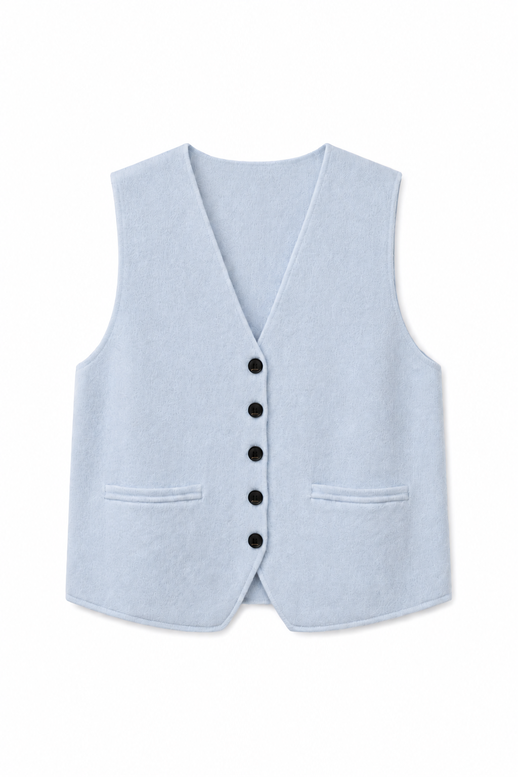 GILET SANS MANCHES EN MAILLE À BOUTONS