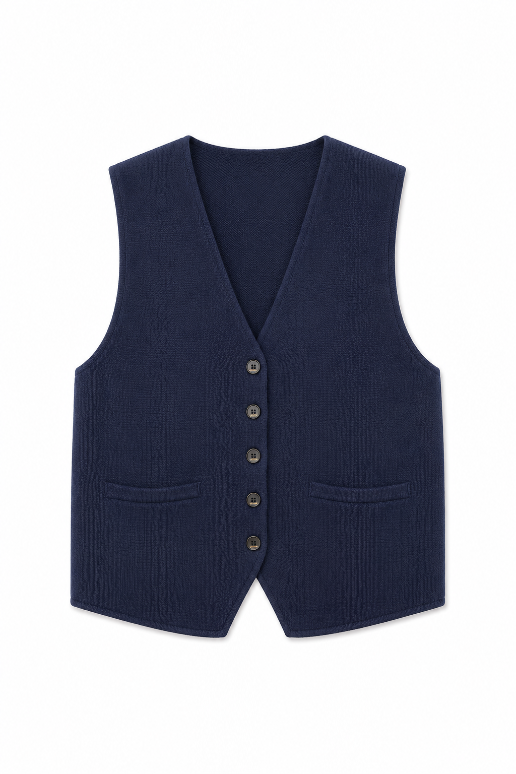 GILET SANS MANCHES EN MAILLE À BOUTONS