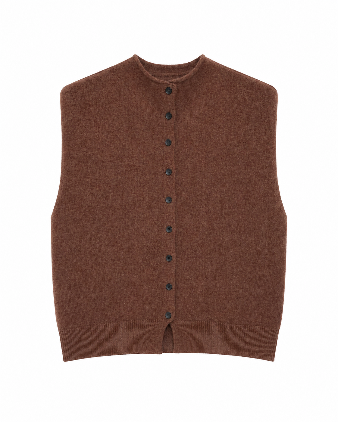 GILET PONCHO EN MAILLE À BOUTONS CONTRASTANTS