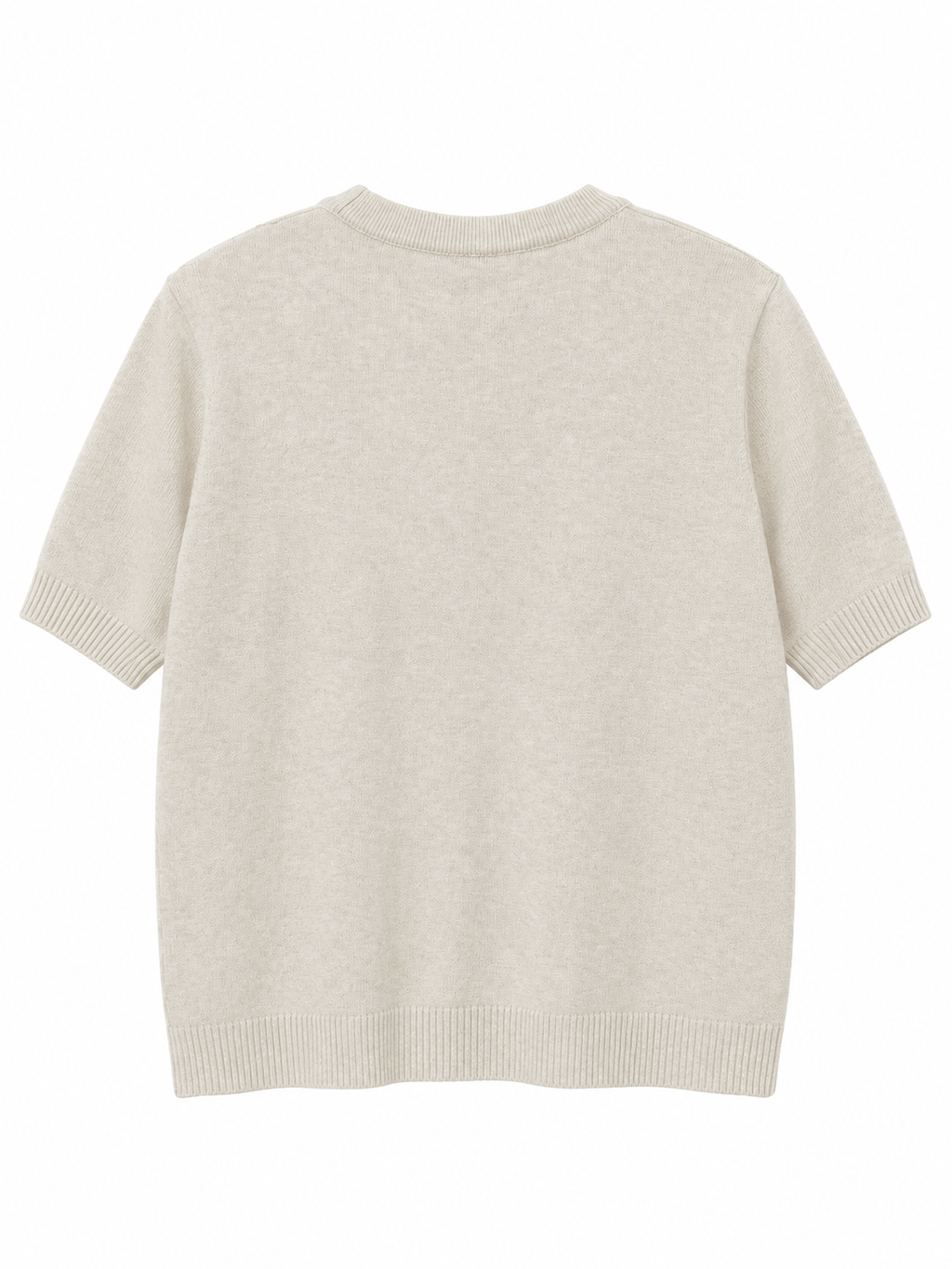 Top En Maille À Manches Courtes Et Fleur Bijou - vue de face