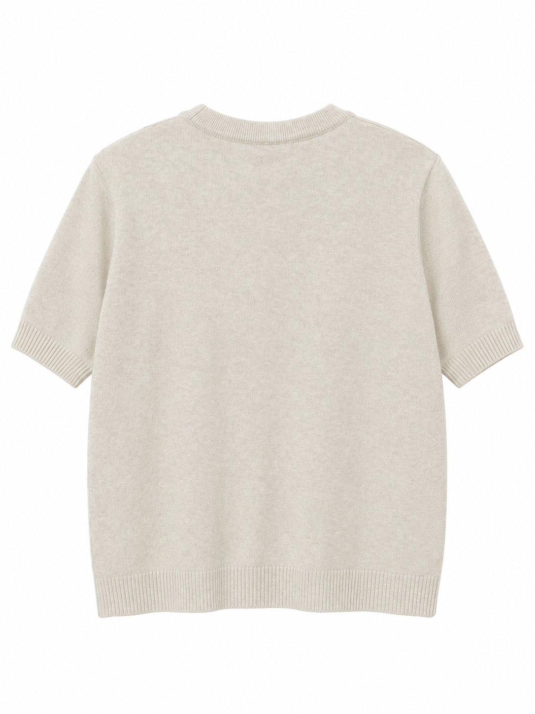 Top En Maille À Manches Courtes Et Fleur Bijou - vue de face