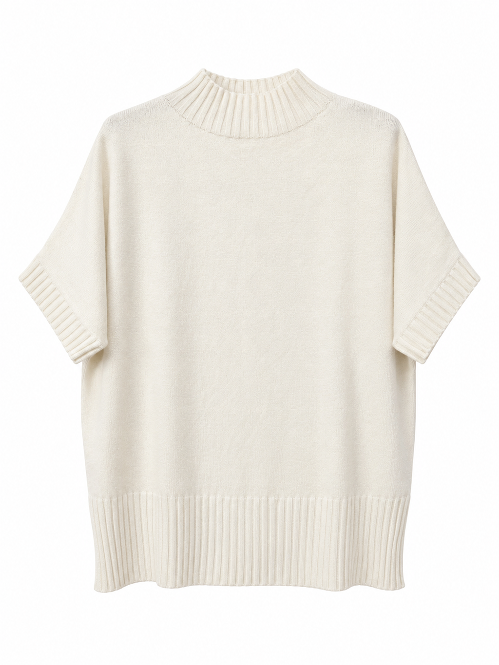 Pull Oversize En Maille À Manches Coutes - vue de face