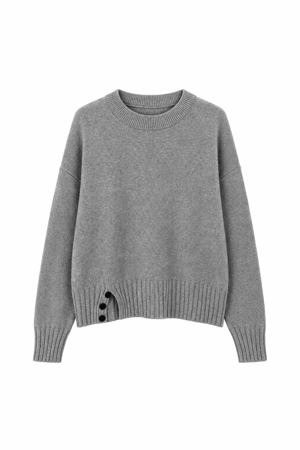 Pull En Maille À Boutons Décoratifs - vue de face