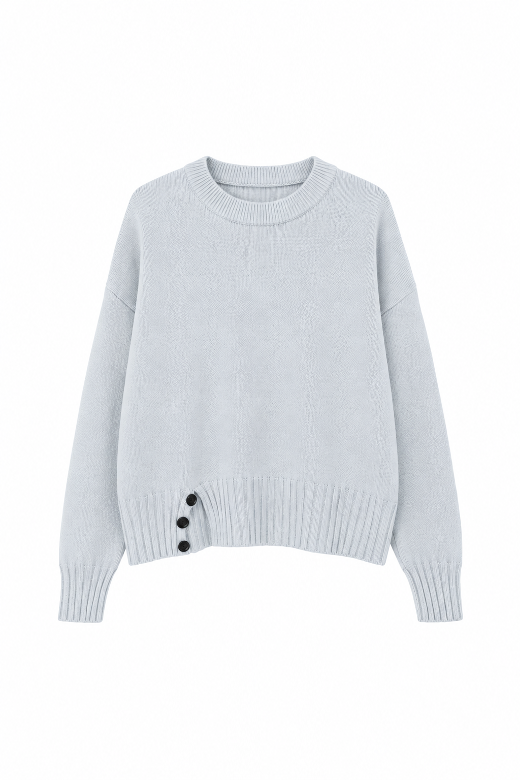 Pull En Maille À Boutons Décoratifs - vue de face