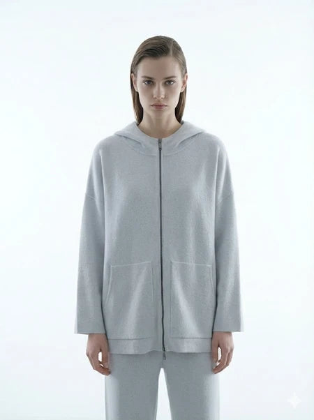 Gilet Zippé à Capuche avec Poches