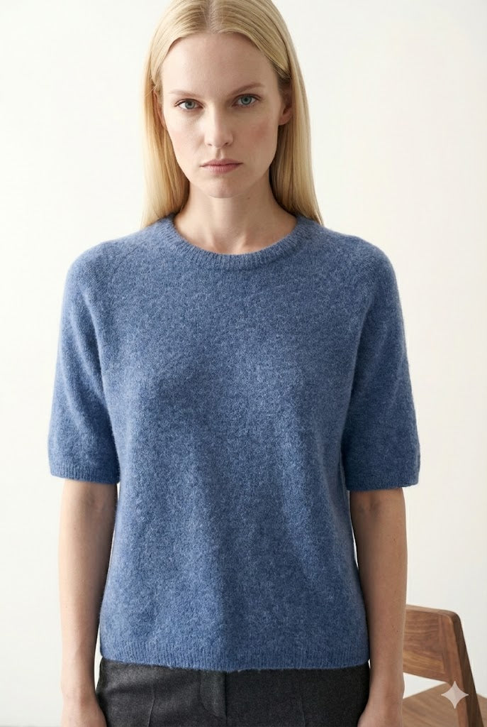 Pull Manches Courtes en Maille Fine