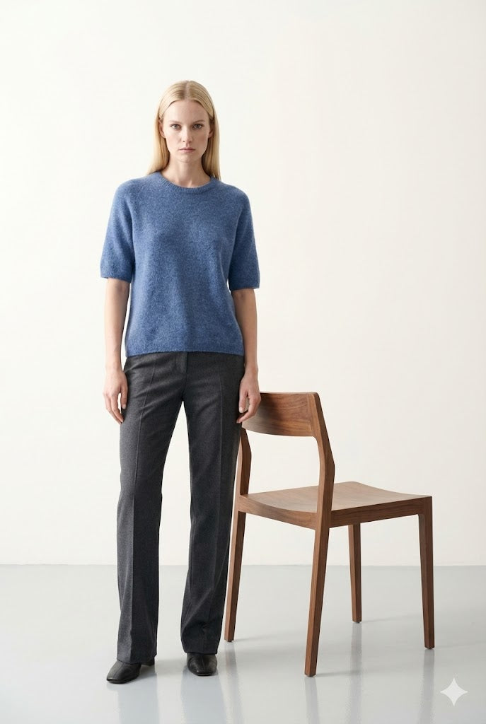 Pull Manches Courtes en Maille Fine