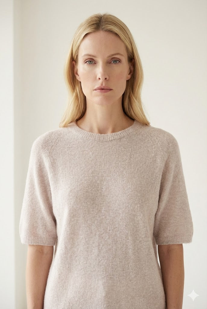 Pull Manches Courtes en Maille Fine